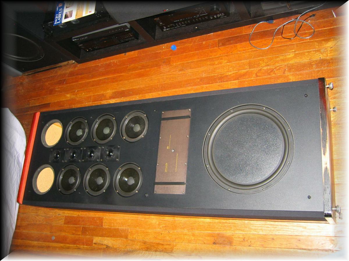12) I had to lay the speaker down on their back in order to change the bottom wood plate